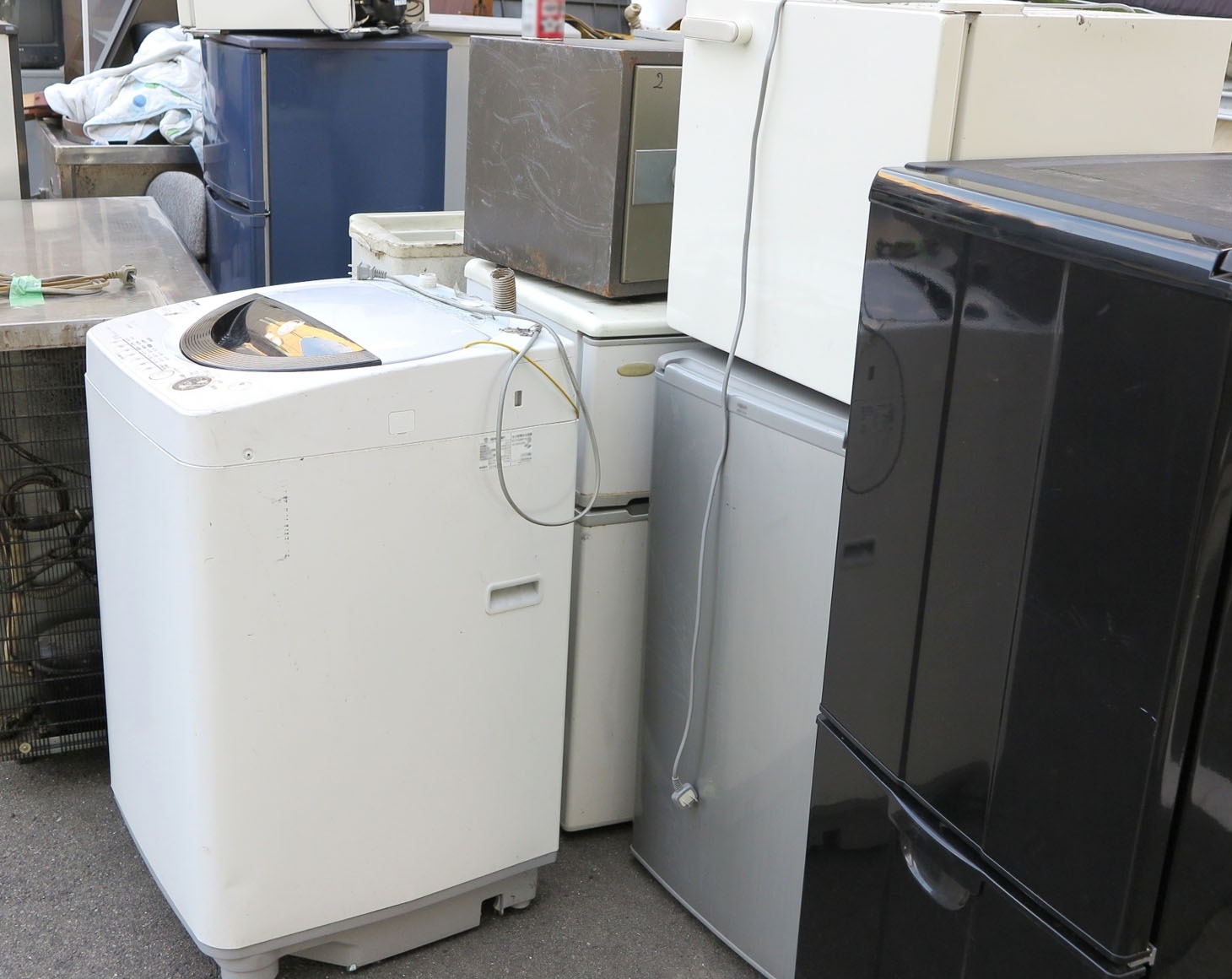 引き取った冷蔵庫と洗濯機
